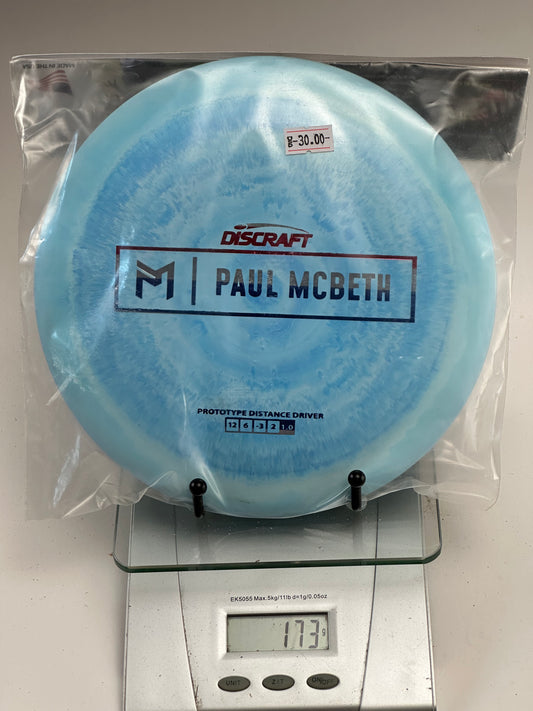 Discraft ESP Prototype Zeus (Paul McBeth) Light Blue Swirl 173g