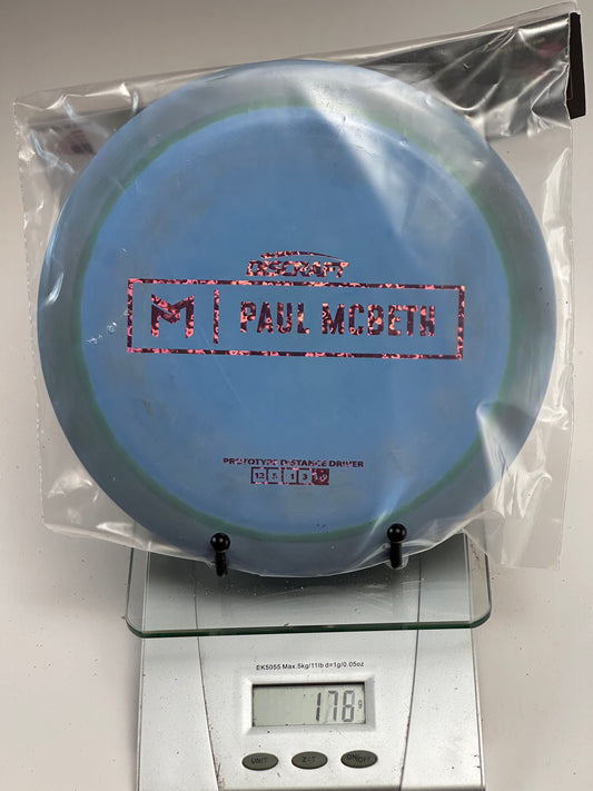 Discraft ESP Prototype Zeus Paul McBeth box stamp (Blue/Green Swirl, 173g)