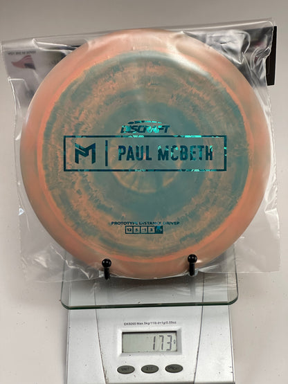 Discraft ESP Prototype Zeus Paul McBeth Box Stamp 173g Orange/Teal Swirl