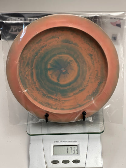 Discraft ESP Prototype Zeus Paul McBeth Box Stamp 173g Orange/Teal Swirl