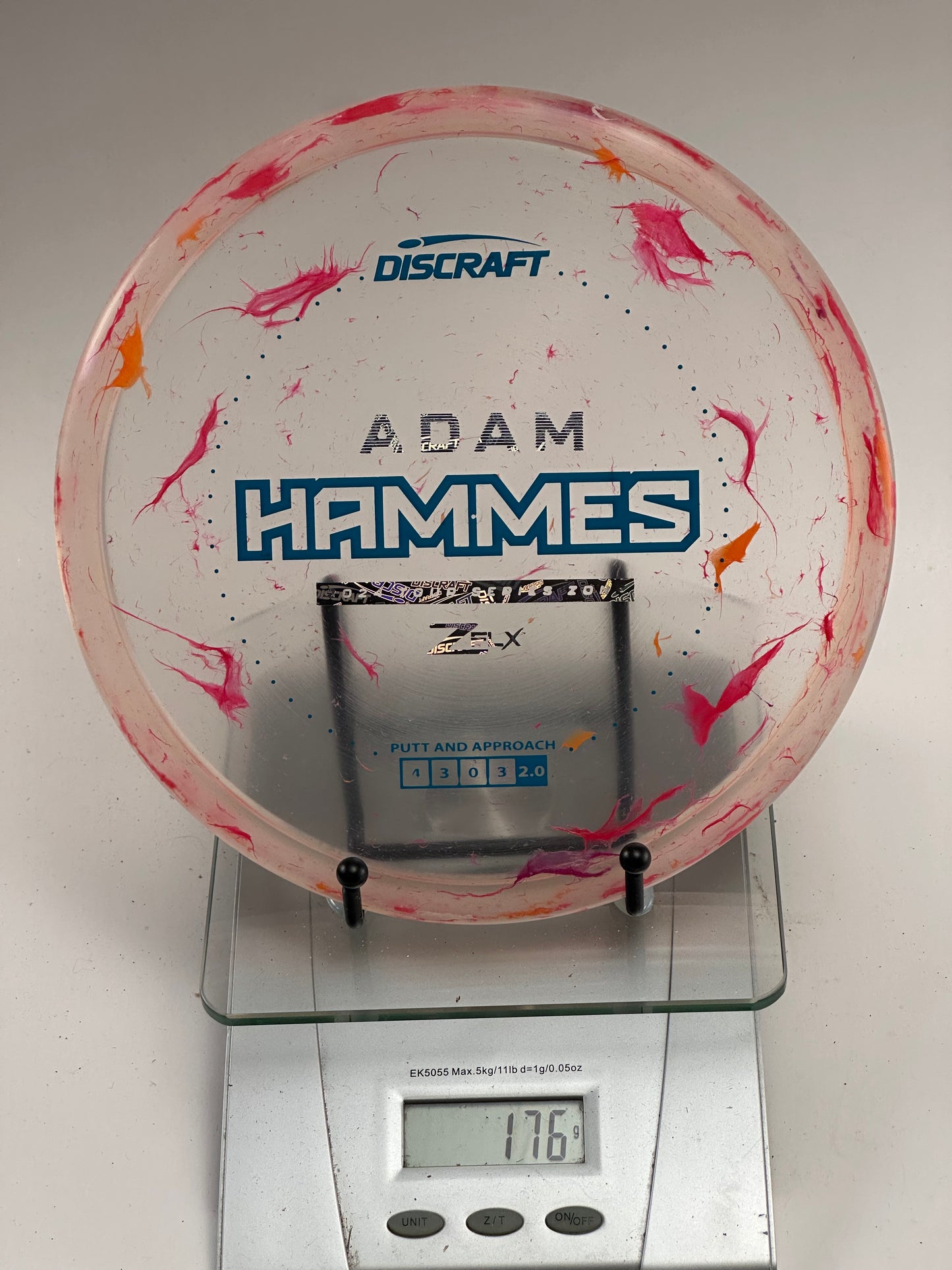 Discraft Zone Z Swirl FLX Adam Hammes Tour Series (Clear w/ Pink Swirl)