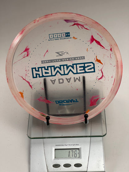 Discraft Zone Z Swirl FLX Adam Hammes Tour Series (Clear w/ Pink Swirl)