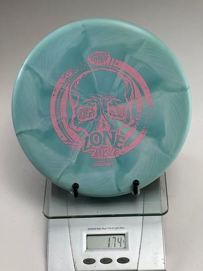 Discraft Zone Z Swirl Flex (Great Lakes Open 2022) Skull Stamp