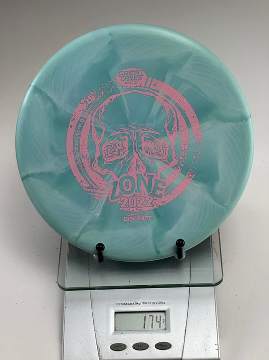 Discraft Zone Z Swirl Flex (Great Lakes Open 2022) Skull Stamp