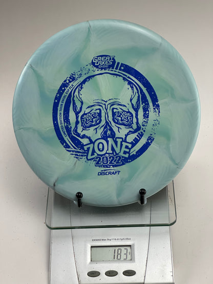 Discraft Zone Z Swirl ESP FLX (Great Lakes Disc 2022) Blue Skull Stamp