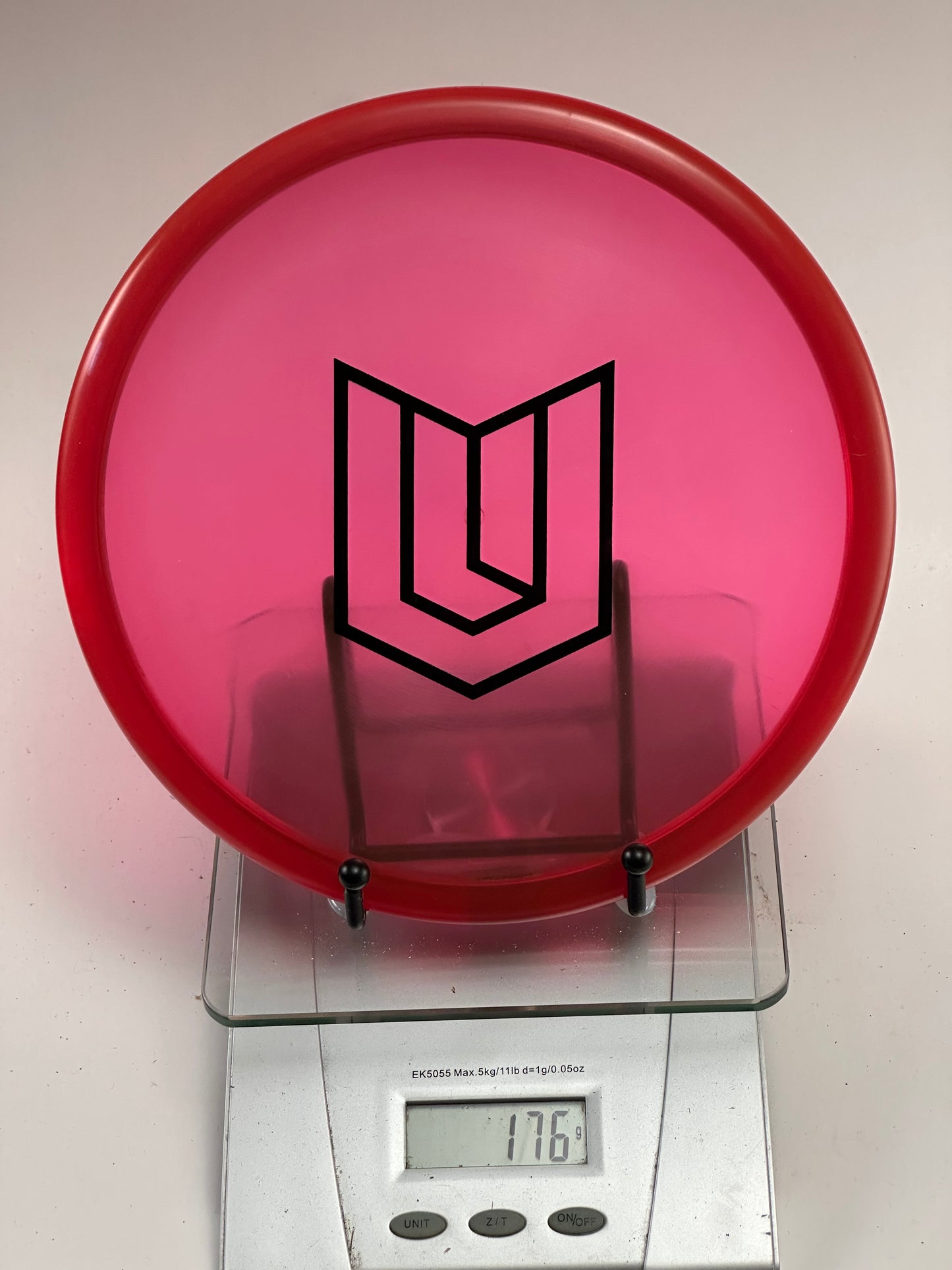 Discraft Z Zone (176g) Transparent Pink w/ Black Geometric Custom Stamp