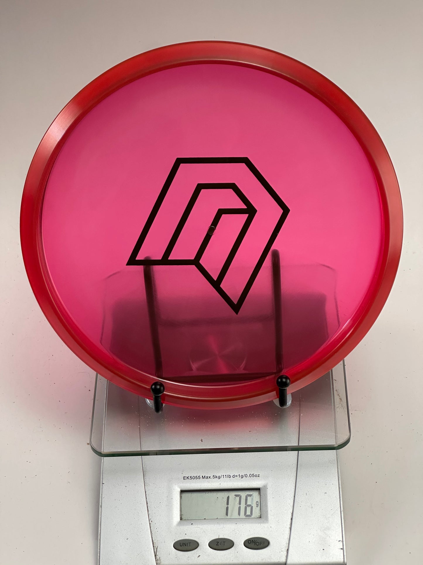 Discraft Z Zone (176g) Transparent Pink w/ Black Geometric Custom Stamp