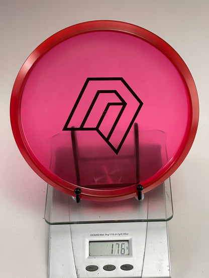 Discraft Z Zone (176g) Transparent Pink w/ Black Geometric Custom Stamp