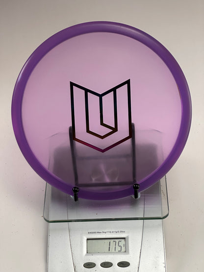 Discraft Z Zone – Transparent Purple w/ Custom Geometric Stamp