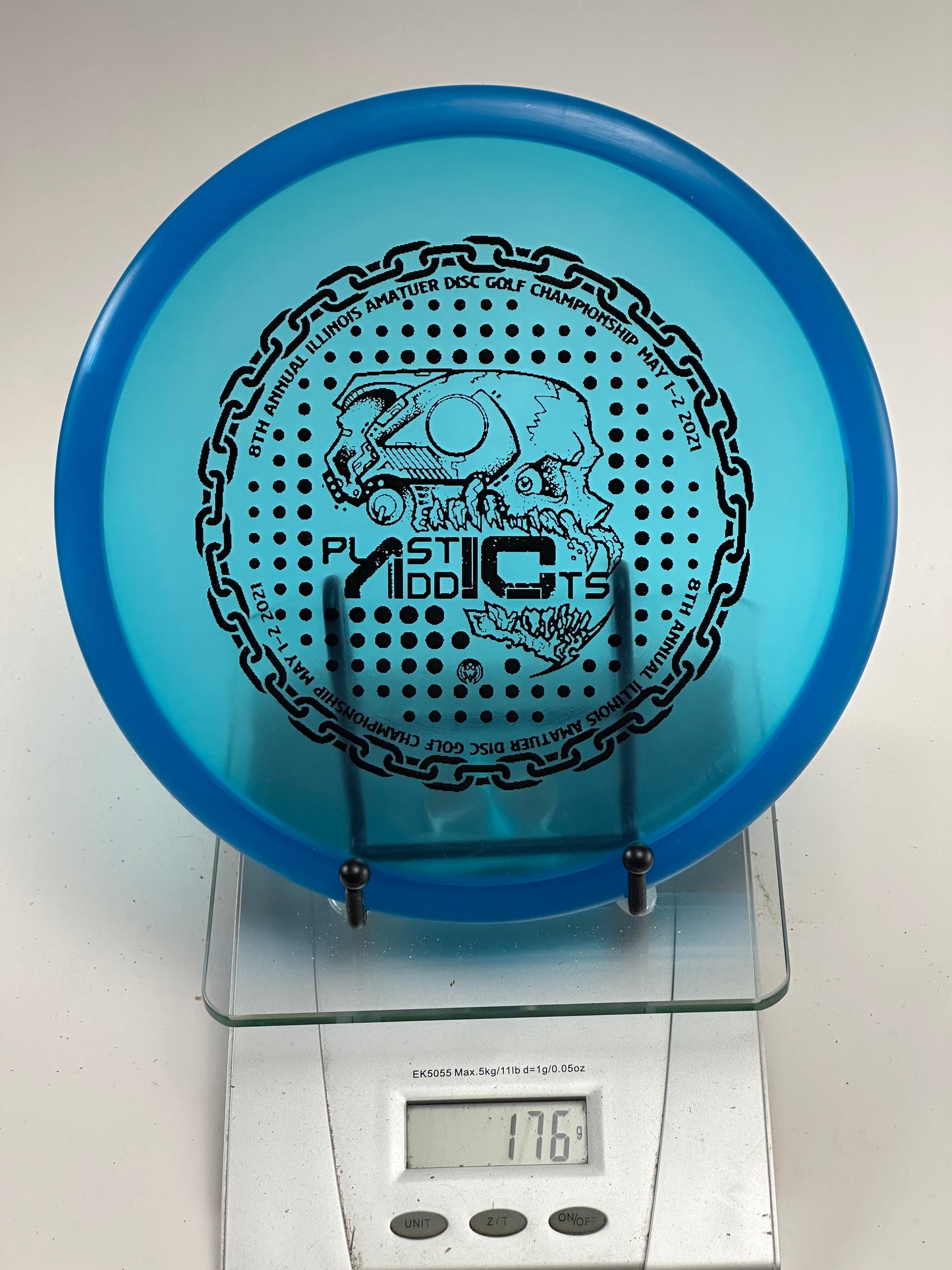 Discraft Z Zone – 2021 Illinois Amateur Championship Tournament Stamp (Blue)