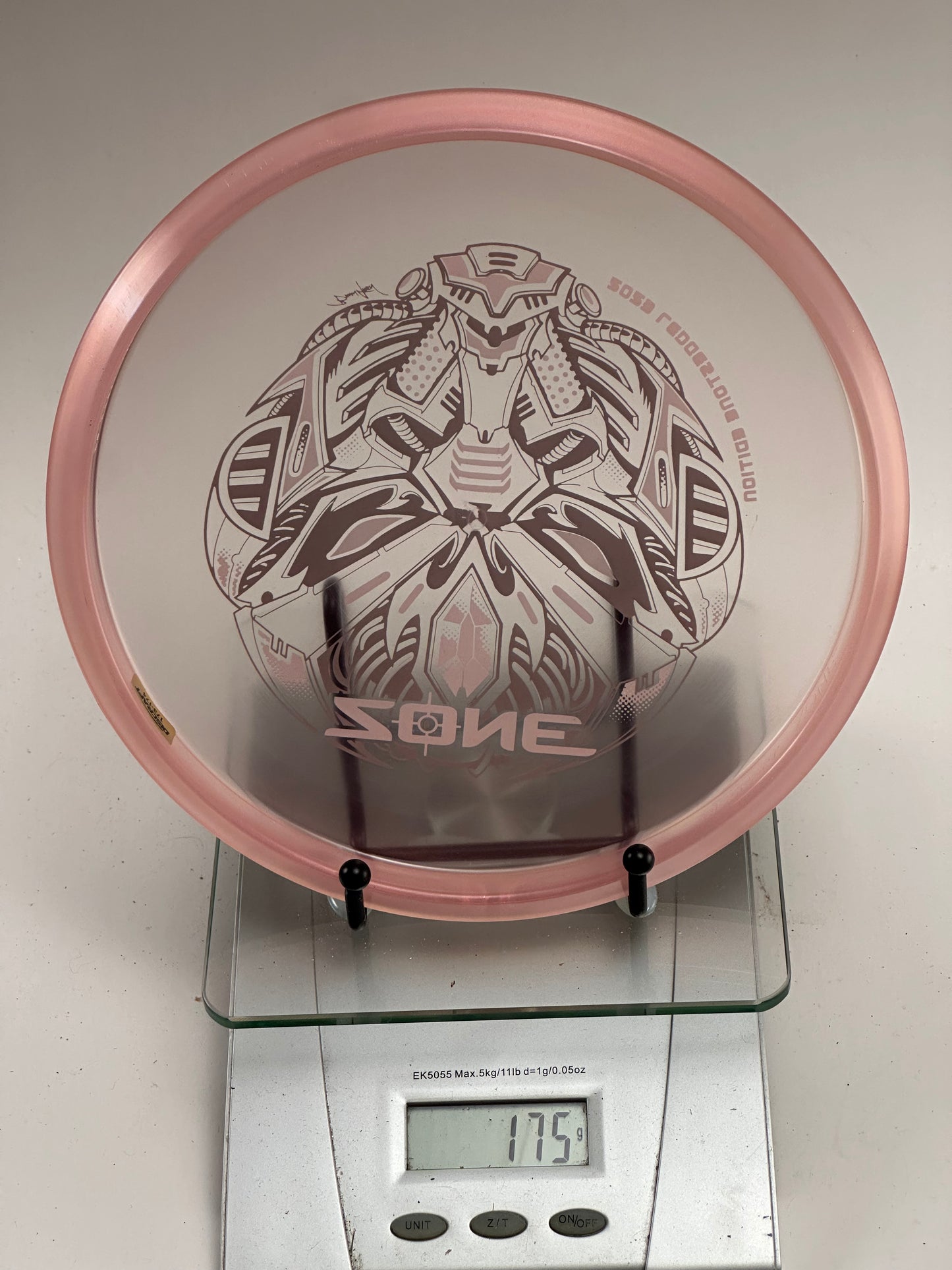Discraft Z Zone 2022 Ledgestone Robot Stamp | Clear w/ Pink Rim