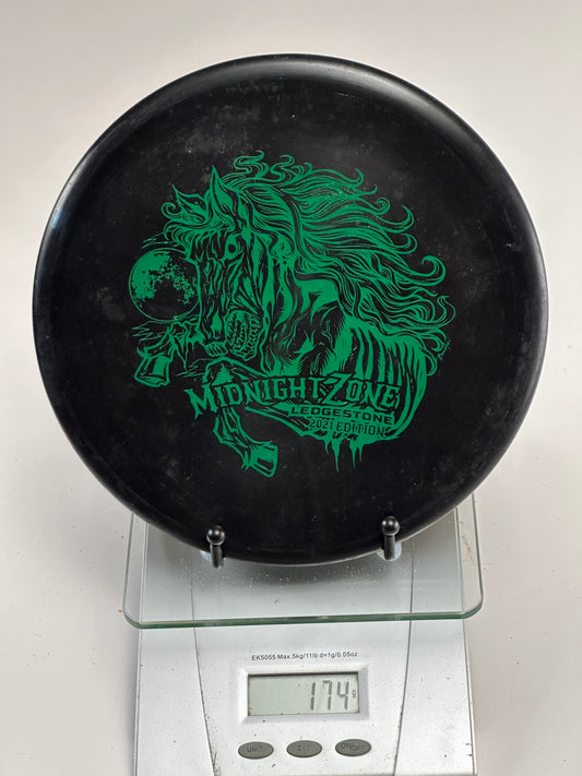 Discraft Zone Z Midnight (2021 Ledgestone) Black w/ Green Midnight Zone Stamp