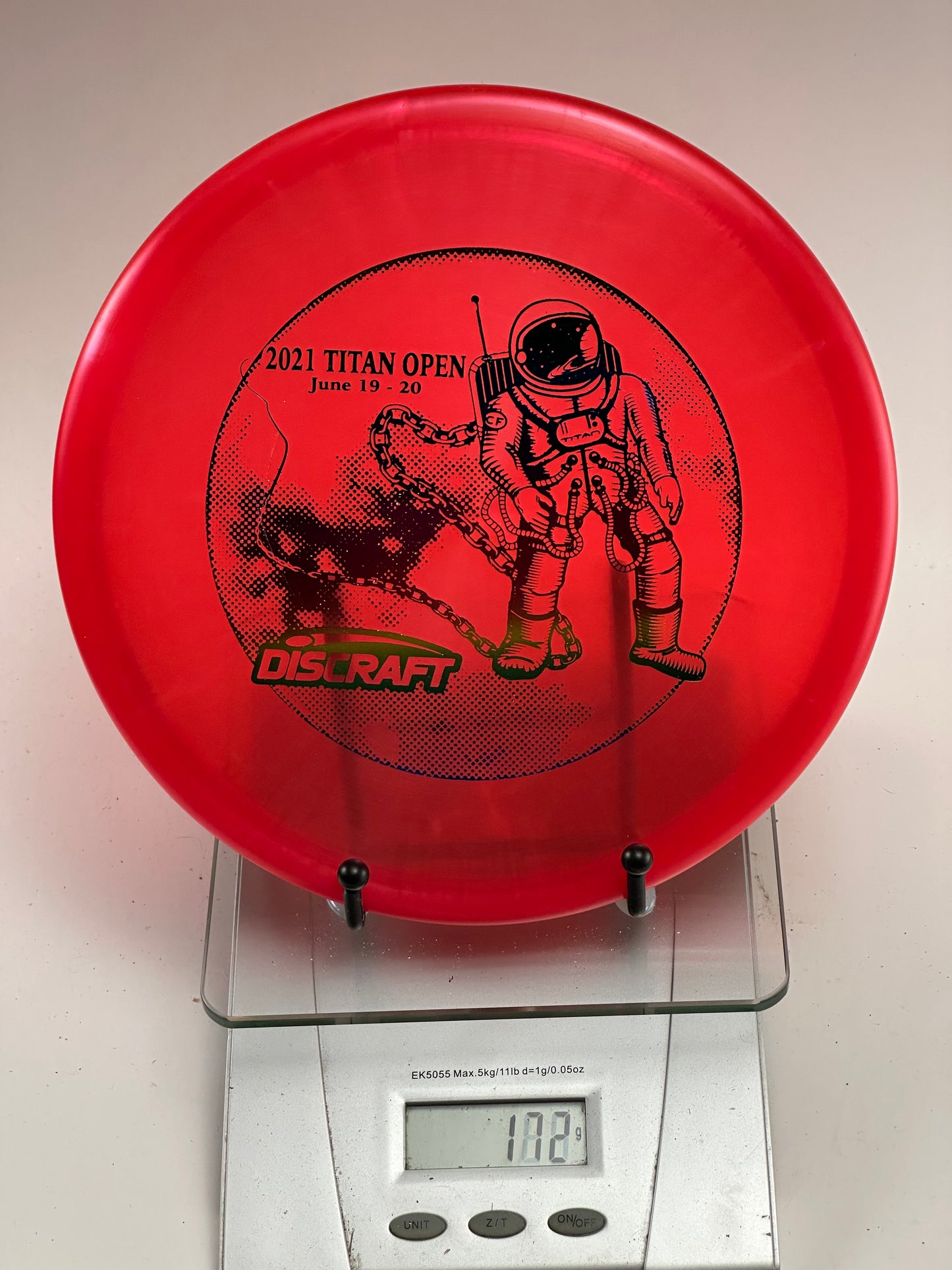 Discraft Z Zone - 2021 Titan Open Astronaut Stamp (Transparent Red)
