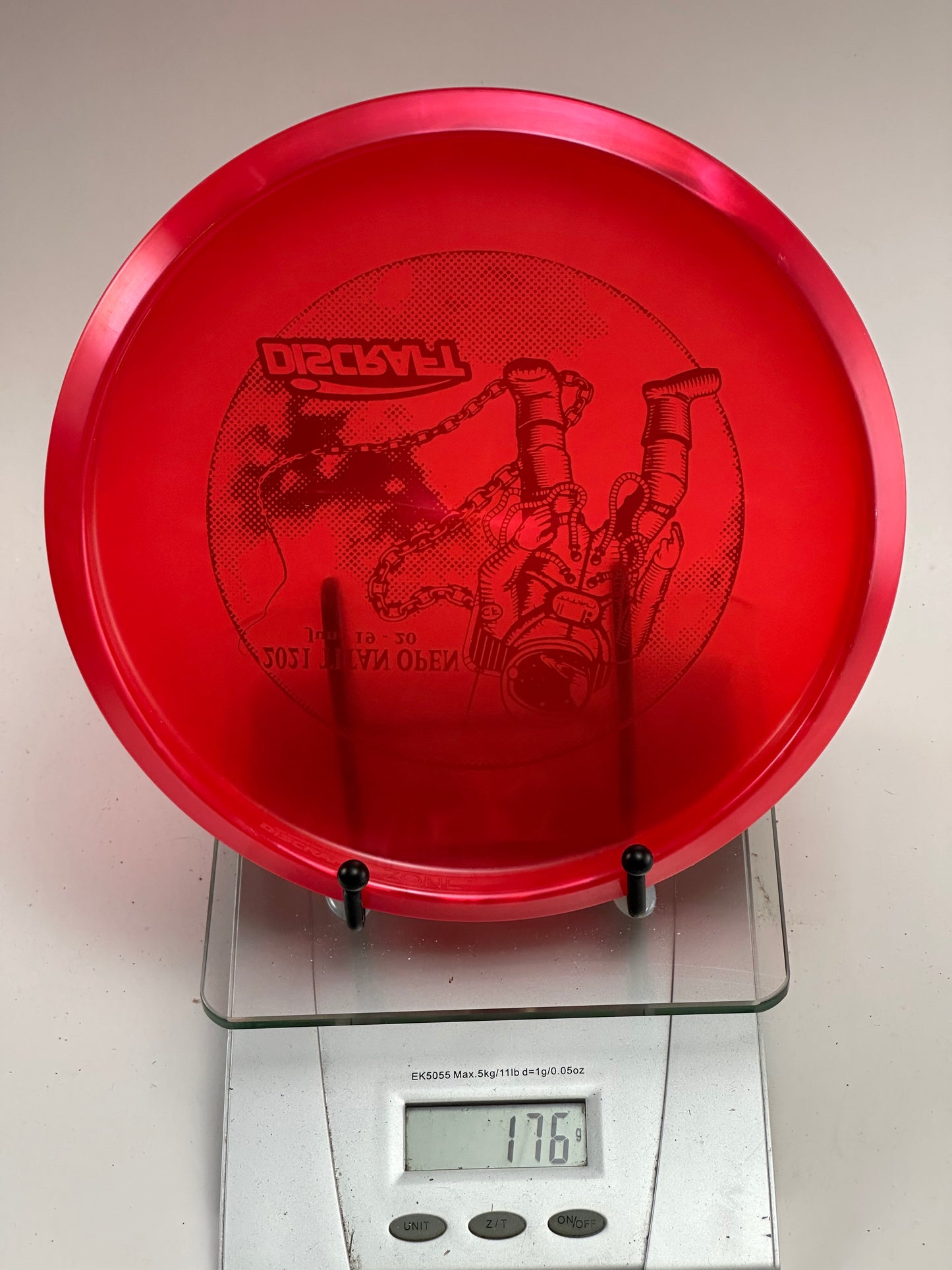 Discraft Z Zone - 2021 Titan Open Astronaut Stamp (Transparent Red)