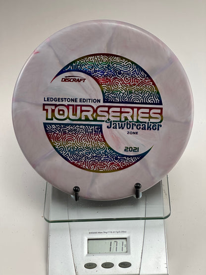 Discraft Zone Jawbreaker 2021 Ledgestone Tour Series (Pink Swirl, Rainbow Foil)