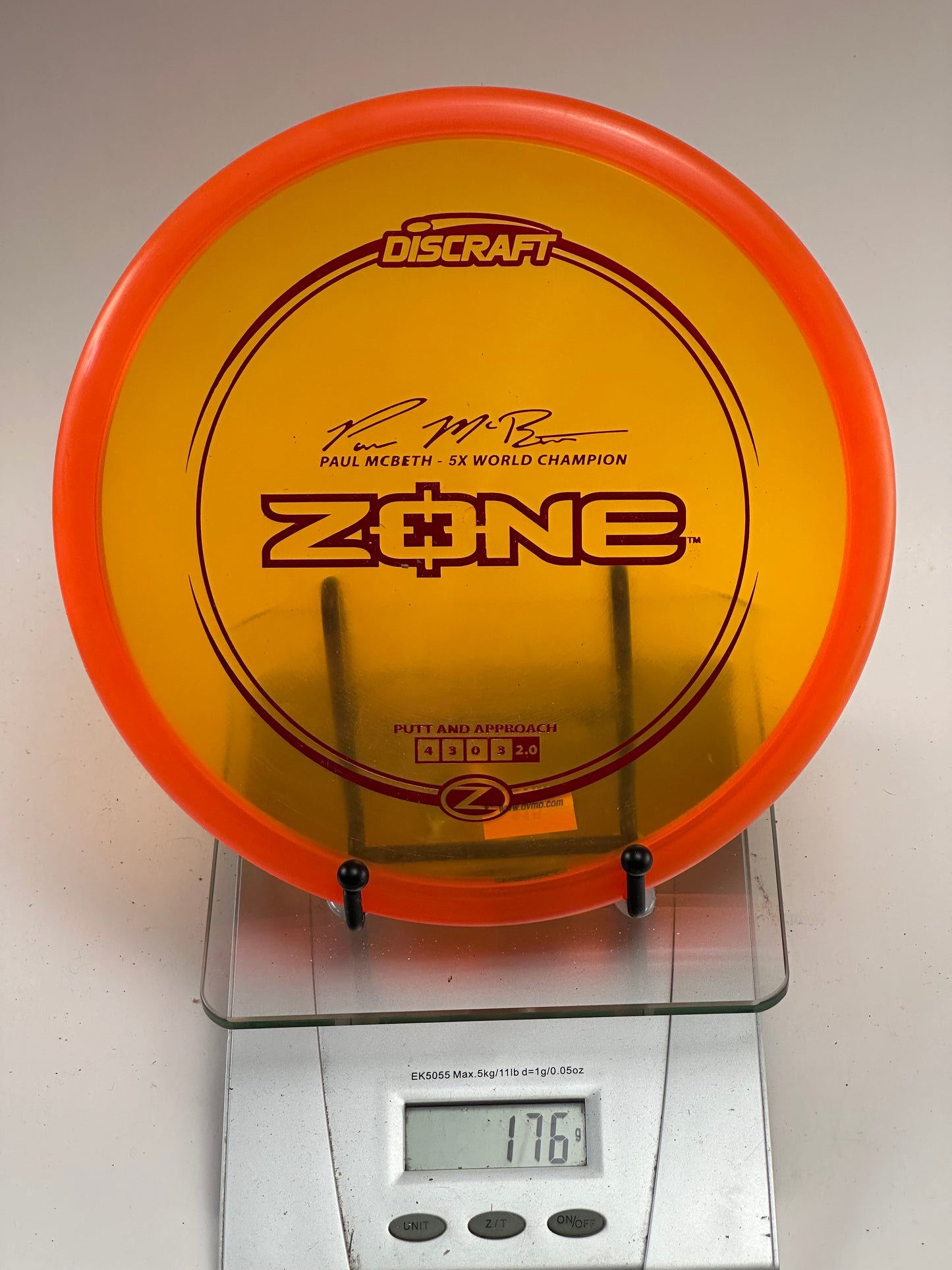 Discraft Zone Z Line Paul McBeth 5x, Translucent Orange
