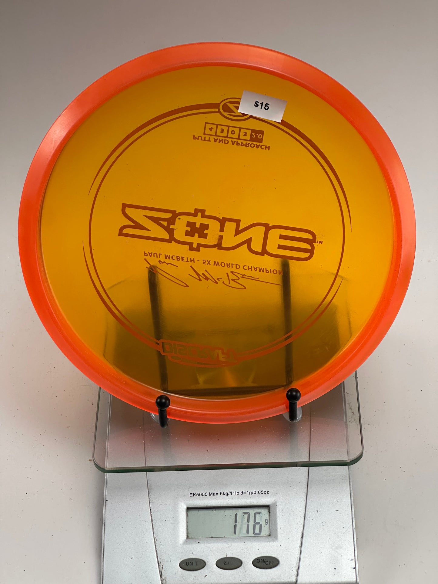 Discraft Zone Z Line Paul McBeth 5x, Translucent Orange