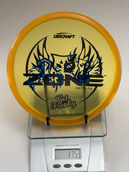 Discraft Zone Cryztal FLX Get Freaky - Transparent Yellow/Orange Rim