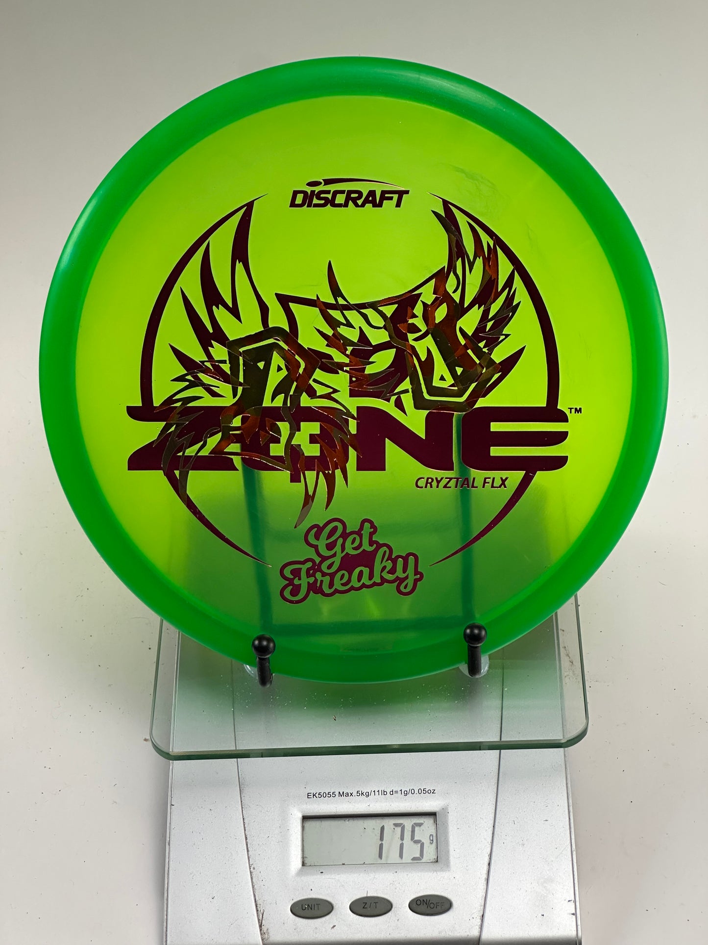 Discraft Zone Cryztal FLX Get Freaky – Transparent Green Approach Disc