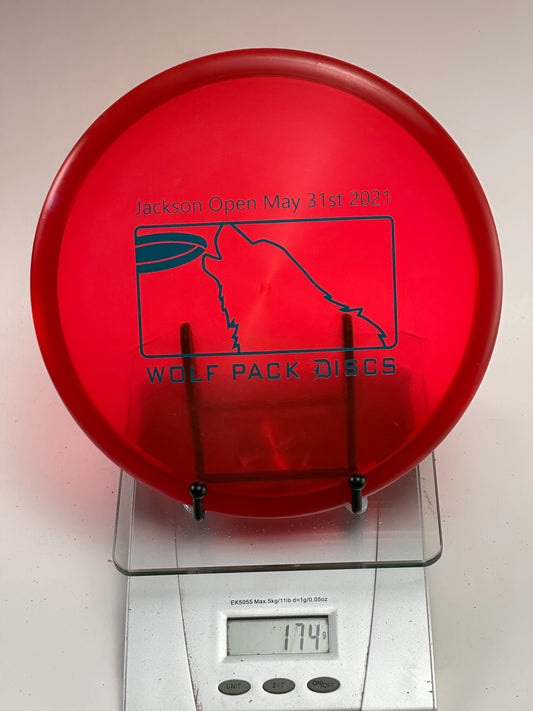 Discraft Zone Z Line Transparent Red, Jackson Open 2021 Wolf Pack Stamp