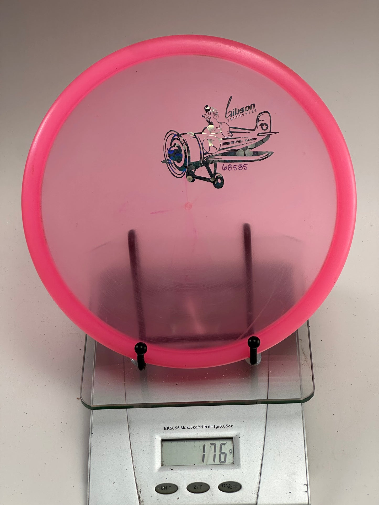 Discraft CryZtal FLX Zone – Transparent Pink – Gibson Industries Stamp