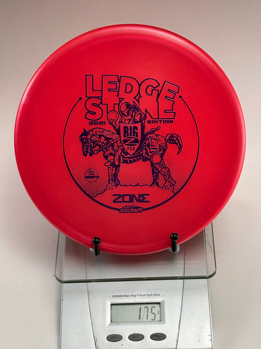 Discraft Big Z FLX Zone 2021 Ledgestone Edition Big Z FLX opaque red robot horse stamp putt and approach