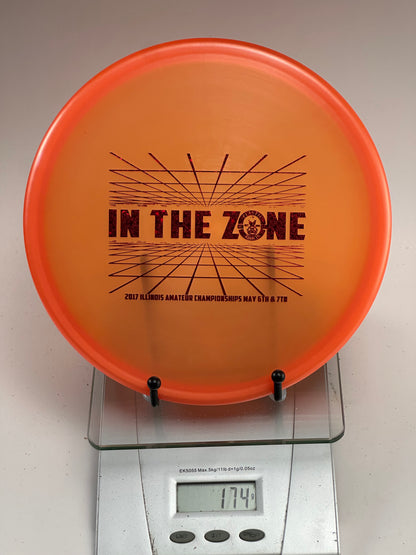 Discraft Zone Z Line Orange Transparent 2017 Illinois Am Champs Stamp