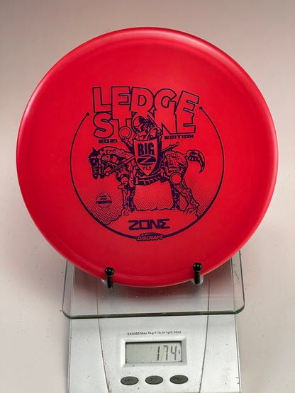 Discraft Big Z FLX Zone 2021 Ledgestone Edition Big Z FLX opaque red robot horse stamp putt and approach