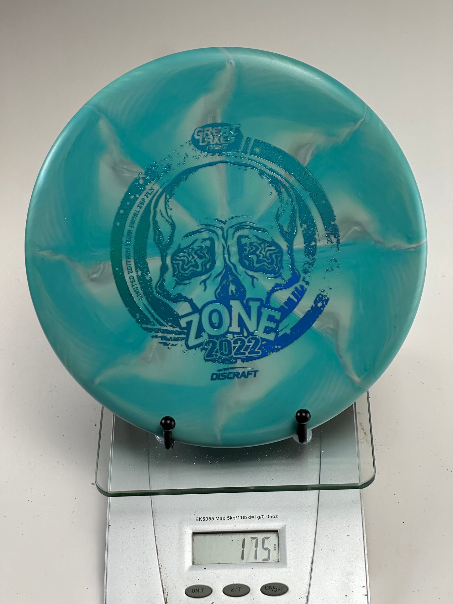 Discraft Zone ESP FLX Swirl (2022 Great Lakes Open) Blue/White