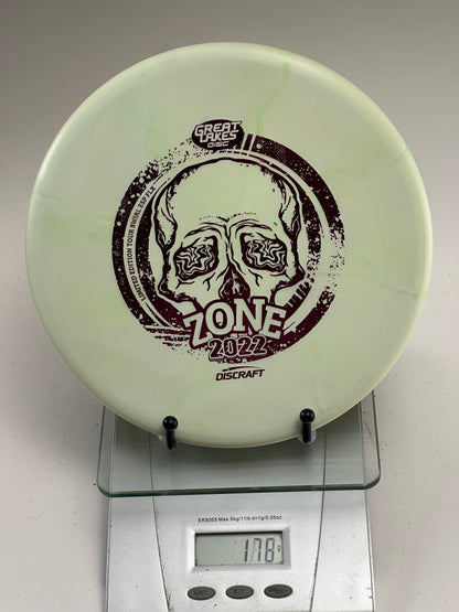 Discraft Zone ESP FLX (2022 Great Lakes Open) Light Green Swirl