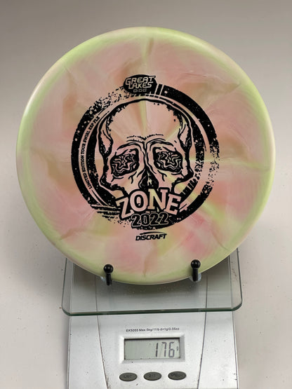 Discraft Zone ESP FLX 2022 Great Lakes Open Swirl Pink/Green