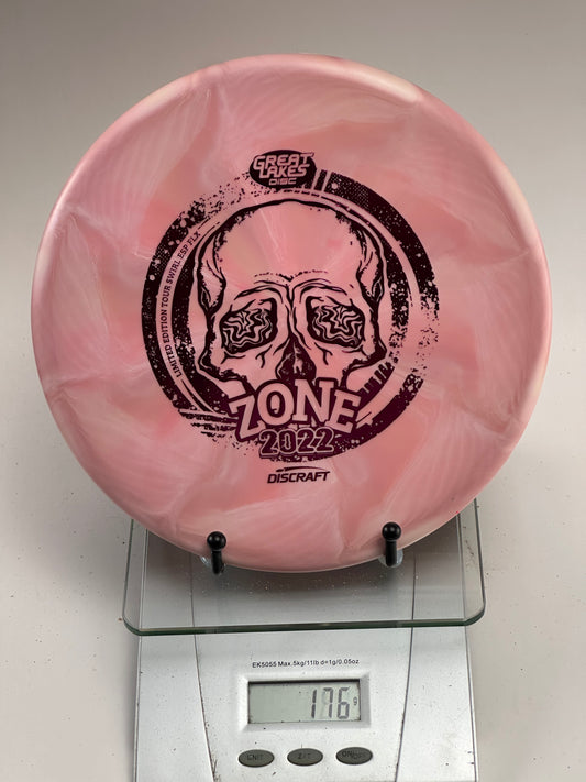 Discraft Zone ESP FLX Swirl (2022 Great Lakes Open) Pink/White