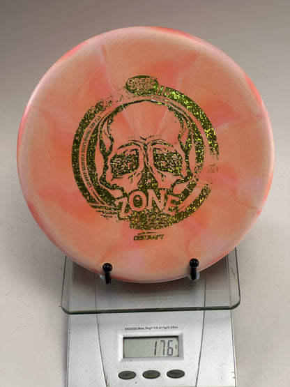Discraft Zone ESP FLX 2022 Great Lakes Open Swirl (Green Skull Stamp)