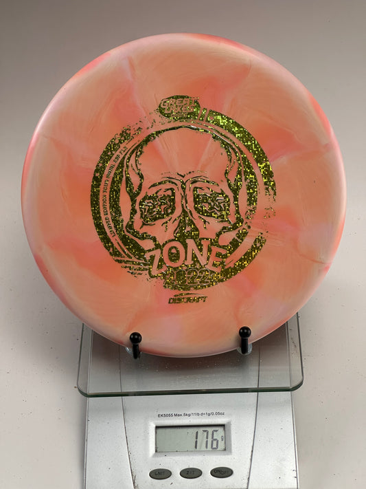 Discraft Zone ESP FLX 2022 Great Lakes Open Swirl (Green Skull Stamp)