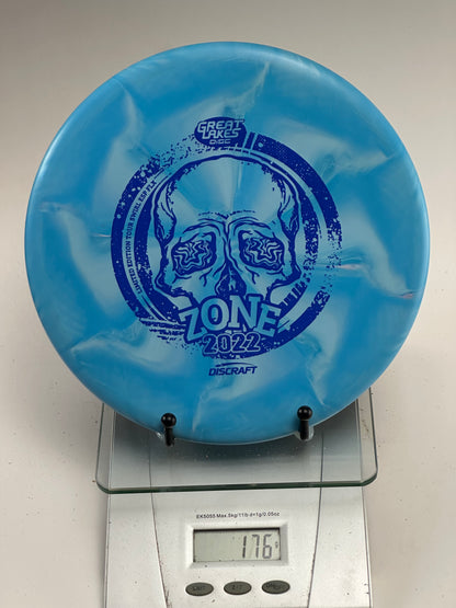 Discraft Zone ESP FLX Swirl (2022 Great Lakes Open) Blue/White