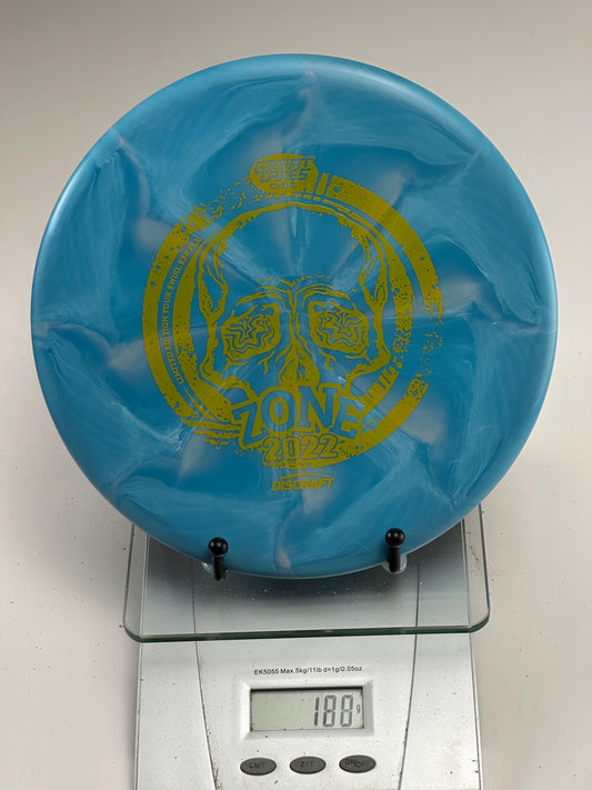 Discraft ESP FLX Zone – 2022 Great Lakes Open (Blue/White Swirl)
