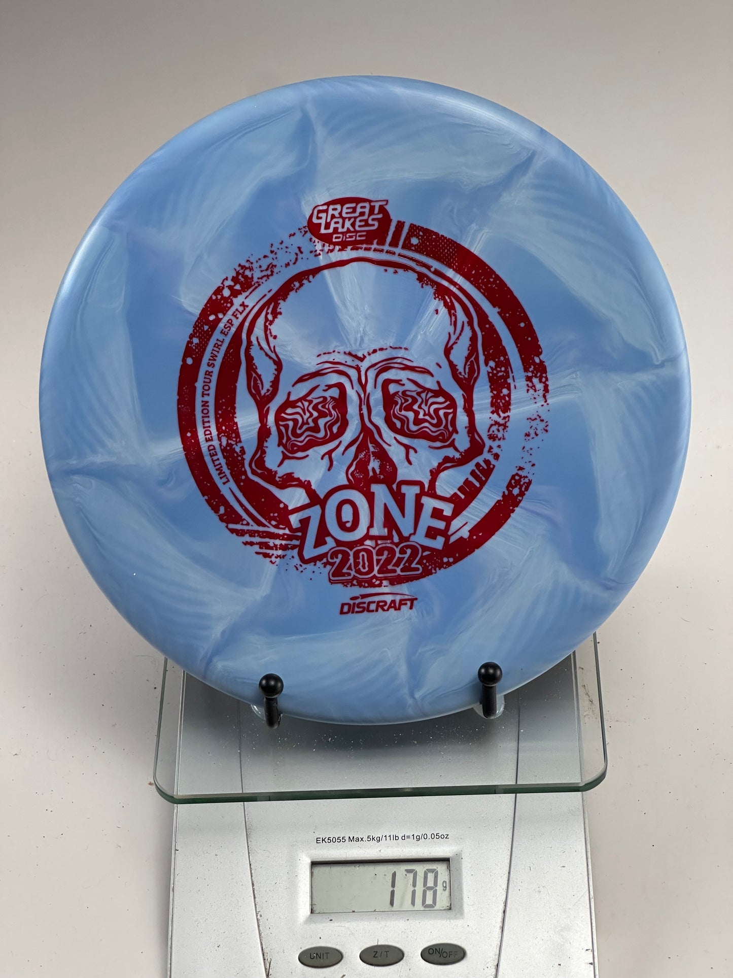 Discraft Zone ESP FLX 2022 Great Lakes Open Swirly Blue/White
