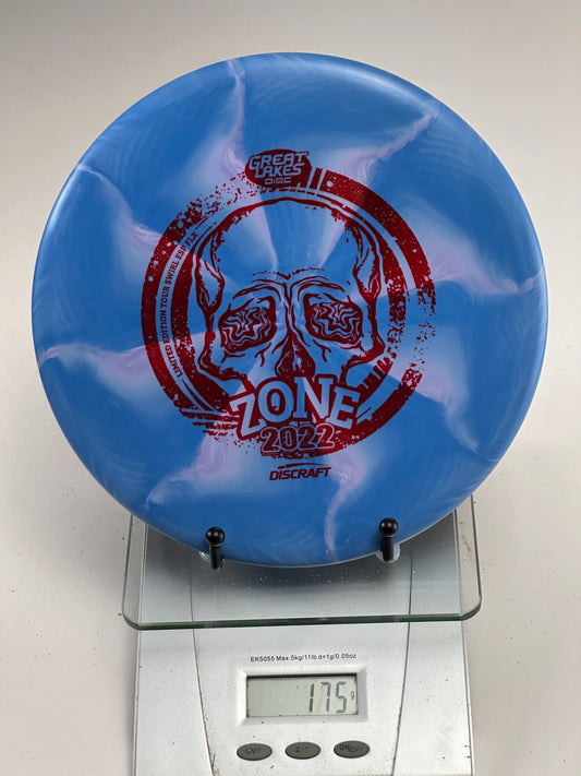 Discraft Zone ESP FLX Tour Swirl (2022 Great Lakes Open) Blue/Purple Swirl