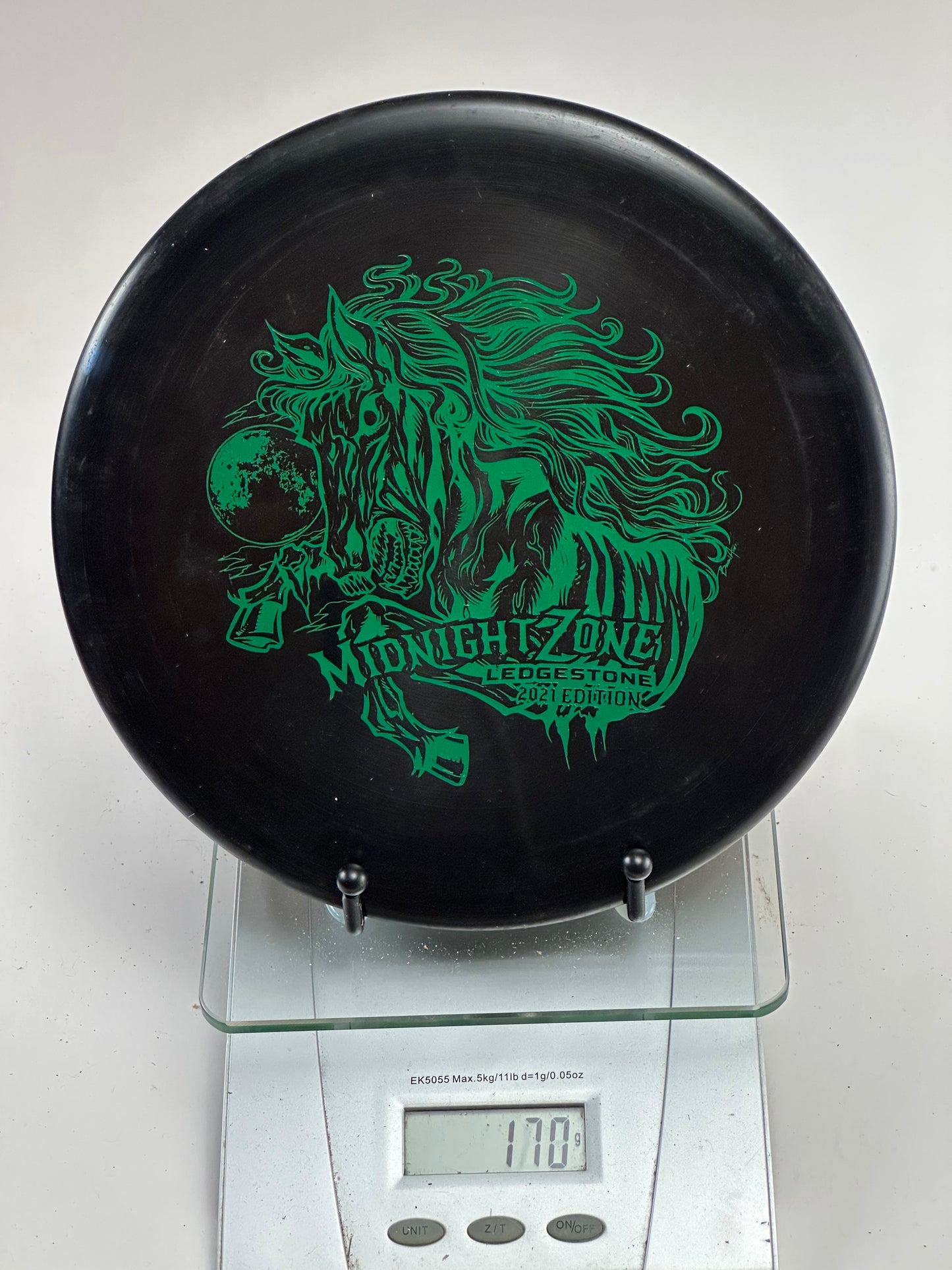Discraft Zone Z Midnight (2021 Ledgestone) Black w/ Green Midnight Zone Stamp