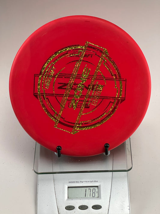 Discraft Zone Z (Z Line) Approach Disc – Red w/ Gold Glitter Stamp