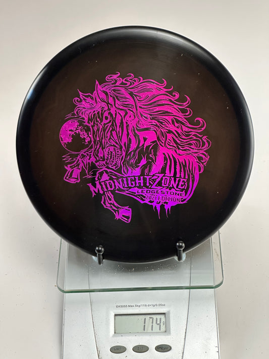 Discraft Zone Z Midnight (2021 Ledgestone) Black w/ Pink Midnight Zone Stamp