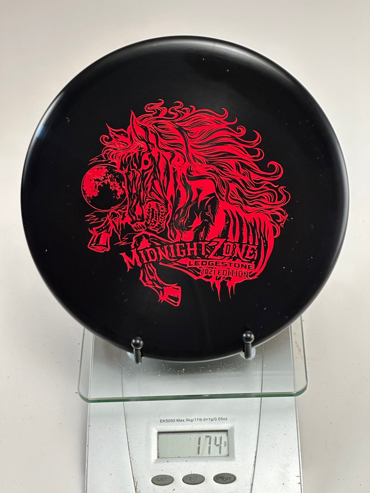 Discraft Zone Z Midnight (2021 Ledgestone) Black w/ Red Midnight Zone Stamp