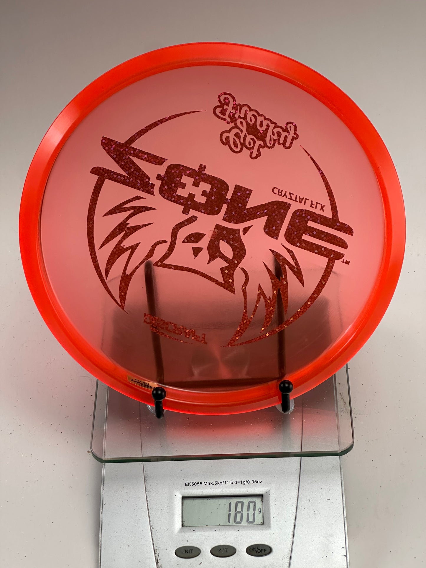 Discraft Zone CryZtal FLX Get Freaky – Transparent Red w/ Multicolor Foil