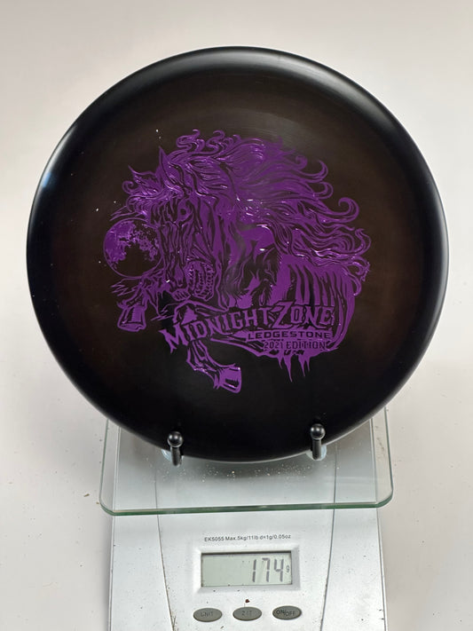 Discraft Zone Z Midnight (Ledgestone 2021) Black w/ Purple Midnight Zone Stamp