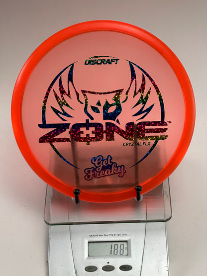 Discraft CryZtal FLX Zone “Get Freaky” – Transparent Red
