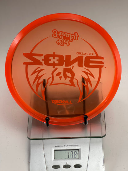 Discraft CryZtal FLX Zone “Get Freaky” Transparent Orange