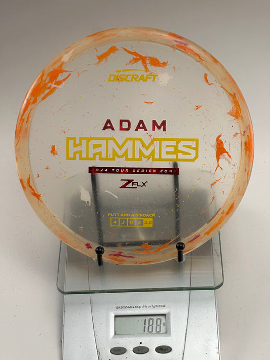 Discraft Zone Z FLX 2024 Tour Series (Adam Hammes) - Clear/Orange Swirl