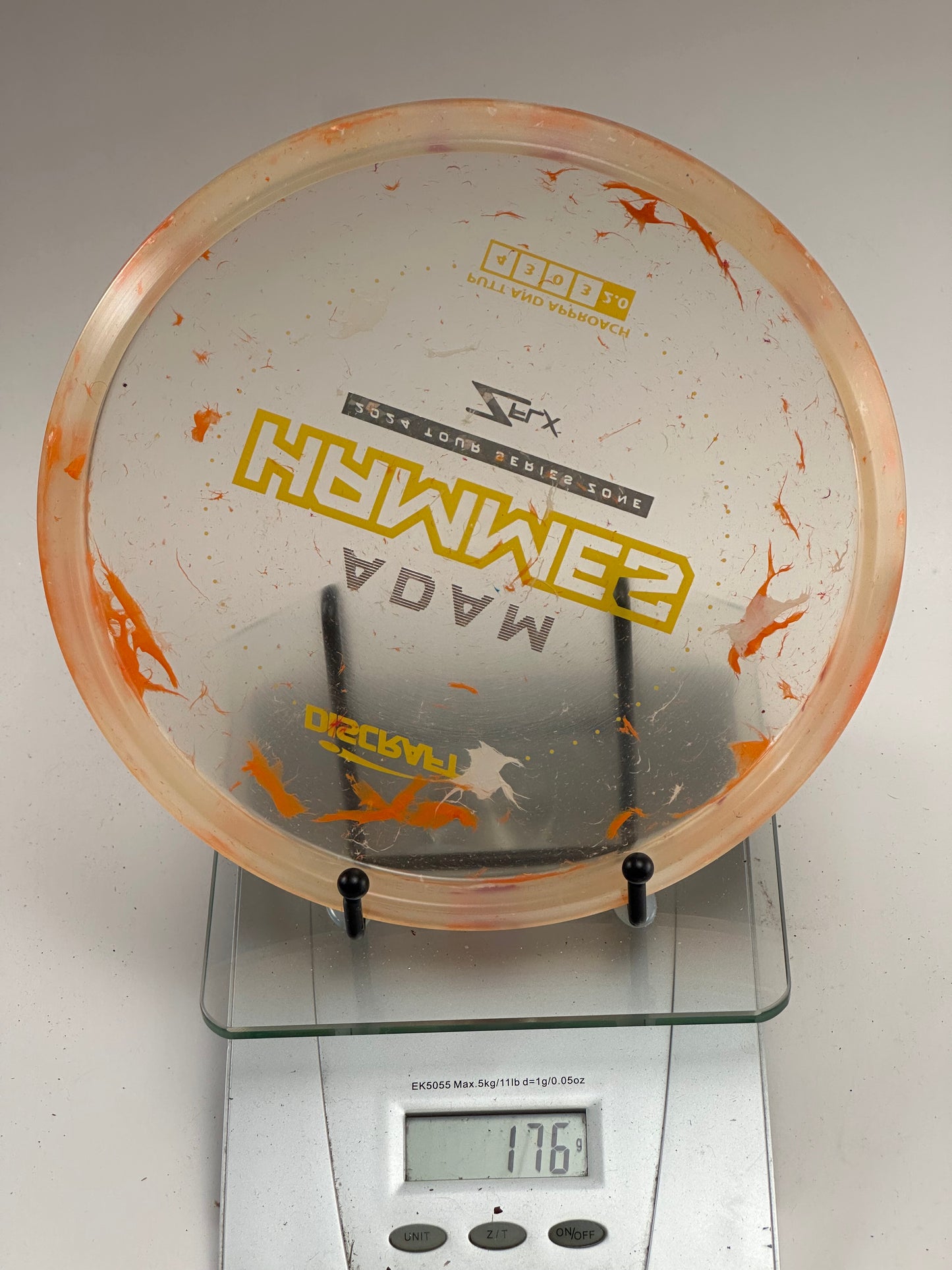 Discraft Zone Z FLX 2024 Tour Series (Adam Hammes) - Clear/Orange Swirl