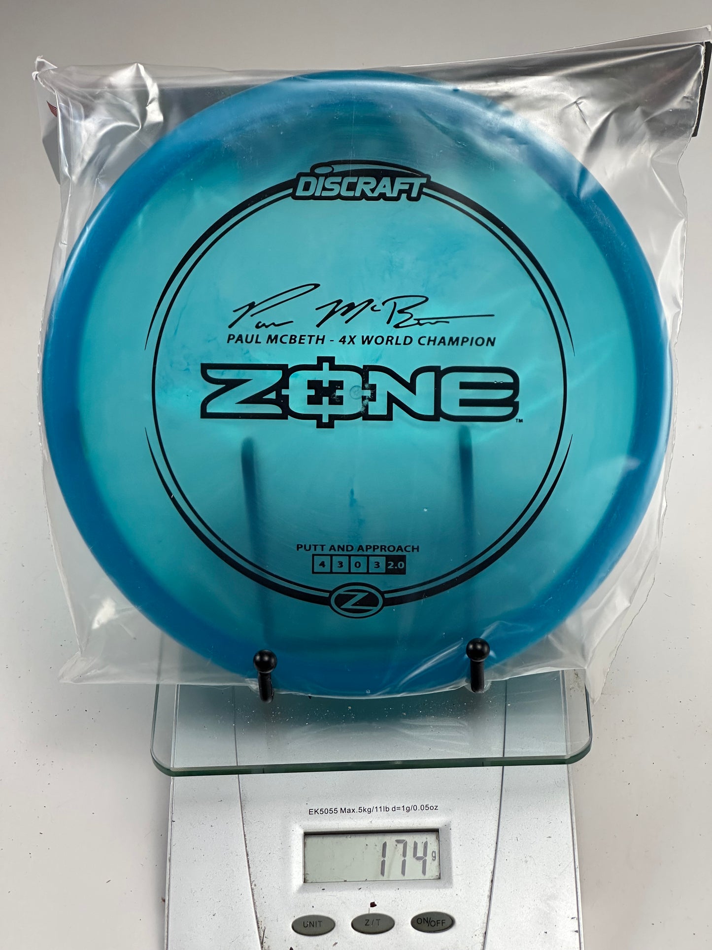 Discraft Zone Z Line (Paul McBeth 4x) Blue w/ Black Stamp