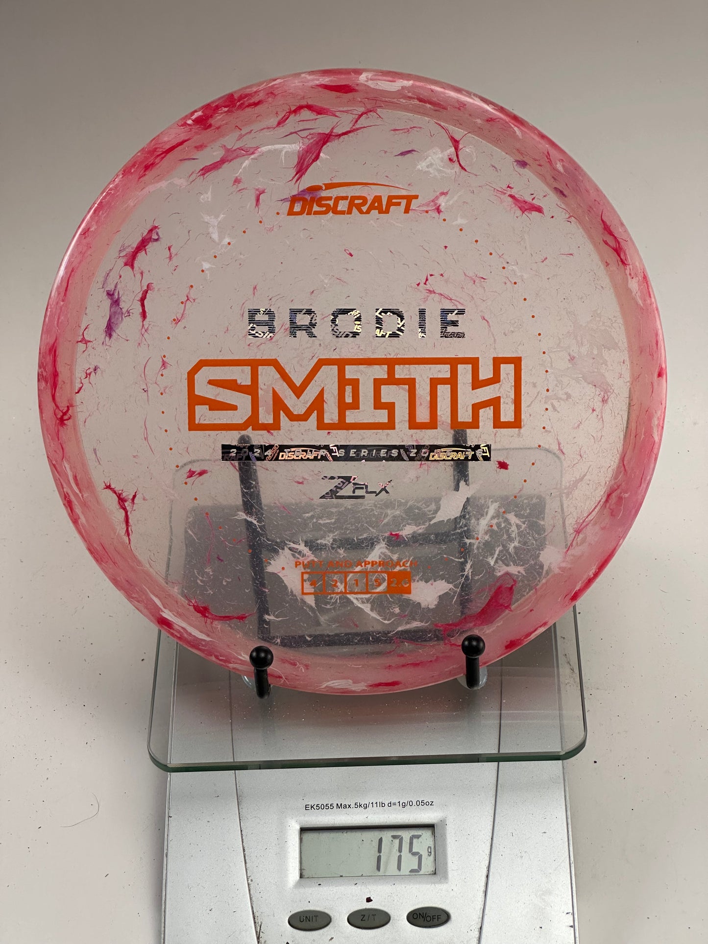 Discraft Zone OS Z FLX Tour Series (Brodie Smith) Clear Pink Swirl